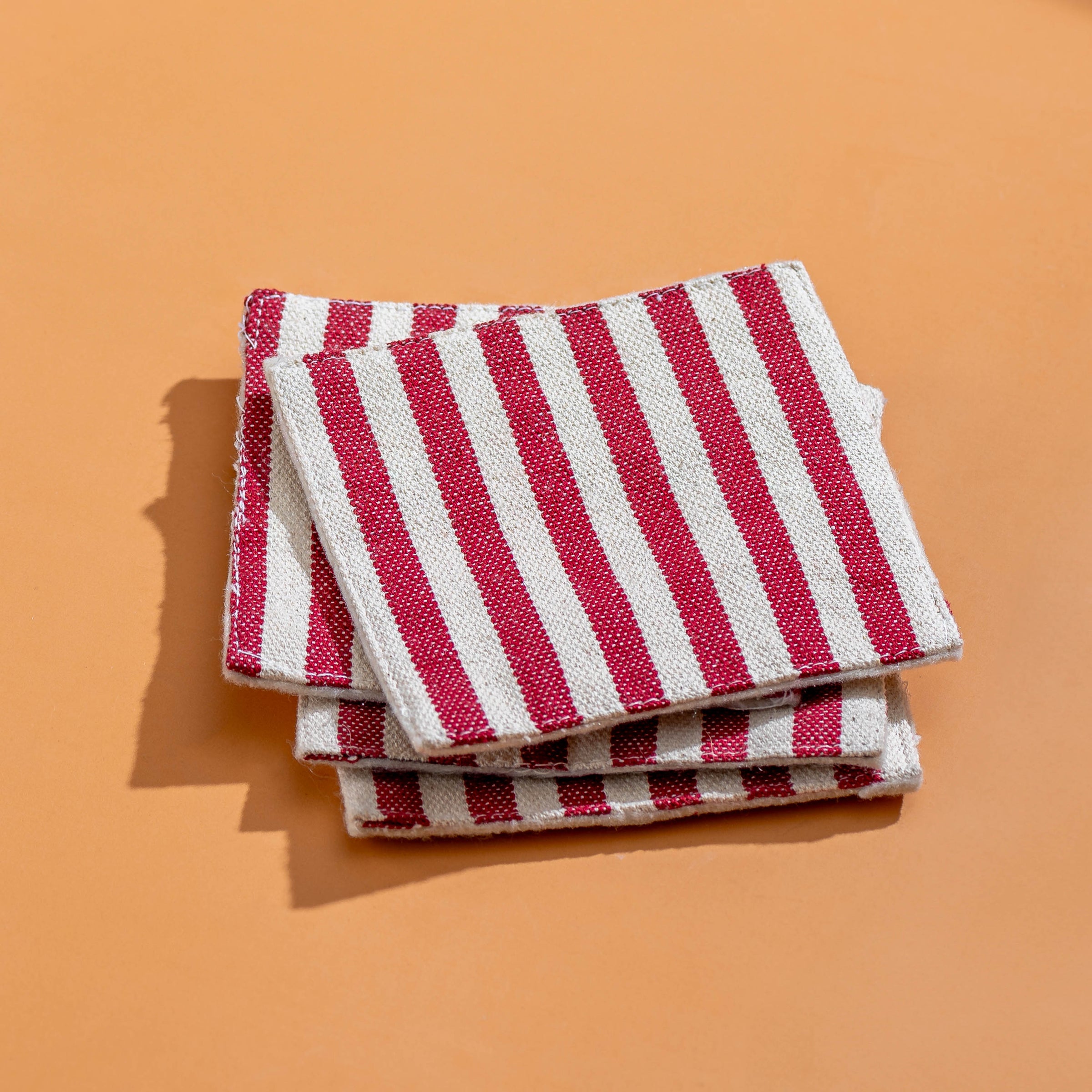 Striped Fabric Coasters