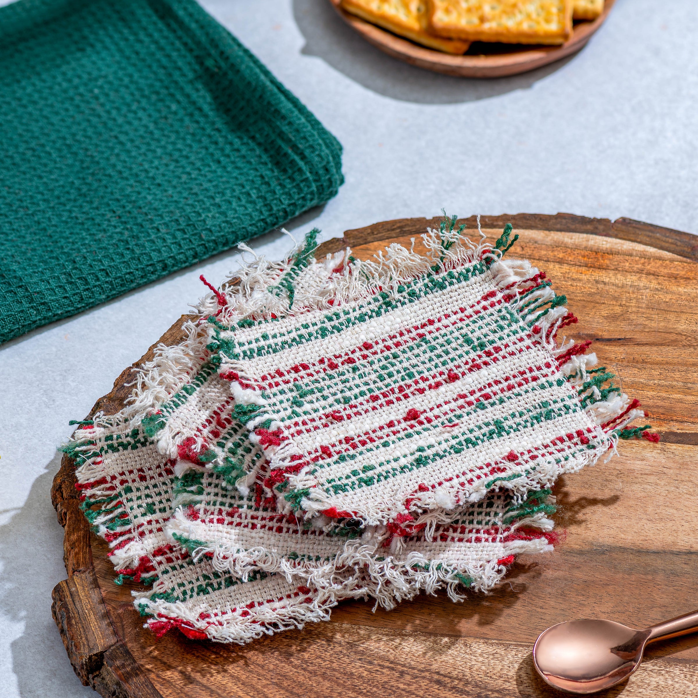 Homespun Fabric Coasters