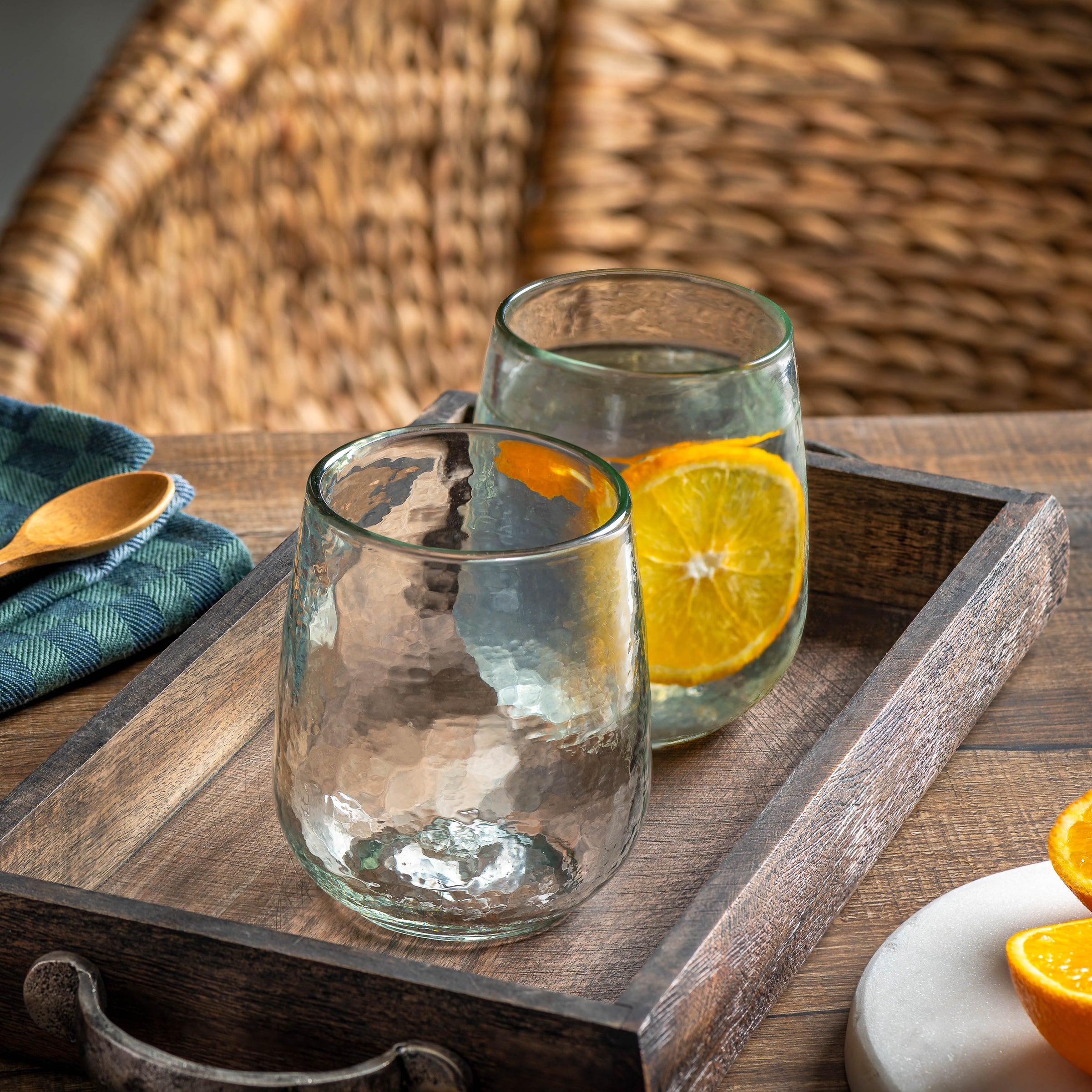 Hammered Stemless Goblets