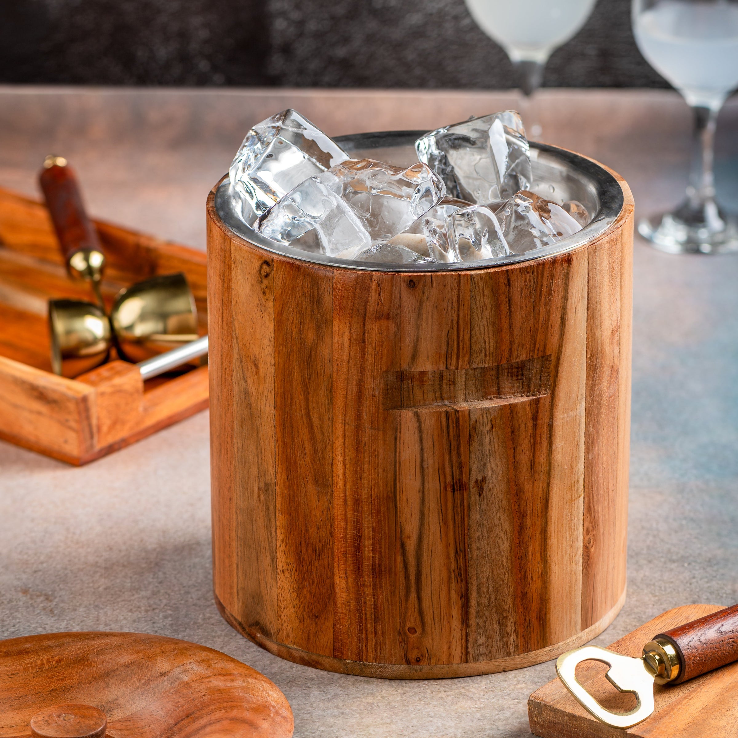 Mirage Wooden Ice Bucket