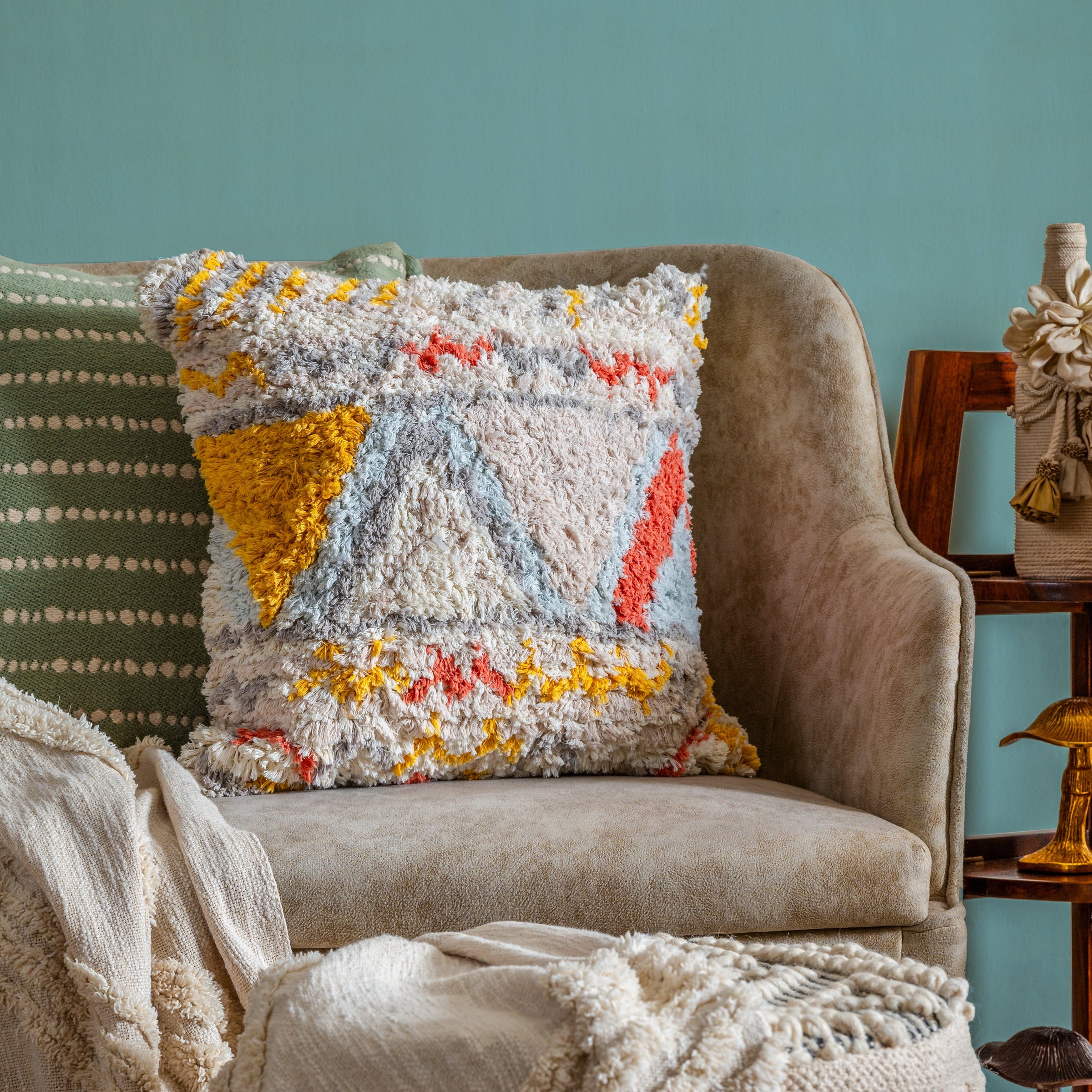 Mosaic Tufted Cushion Cover