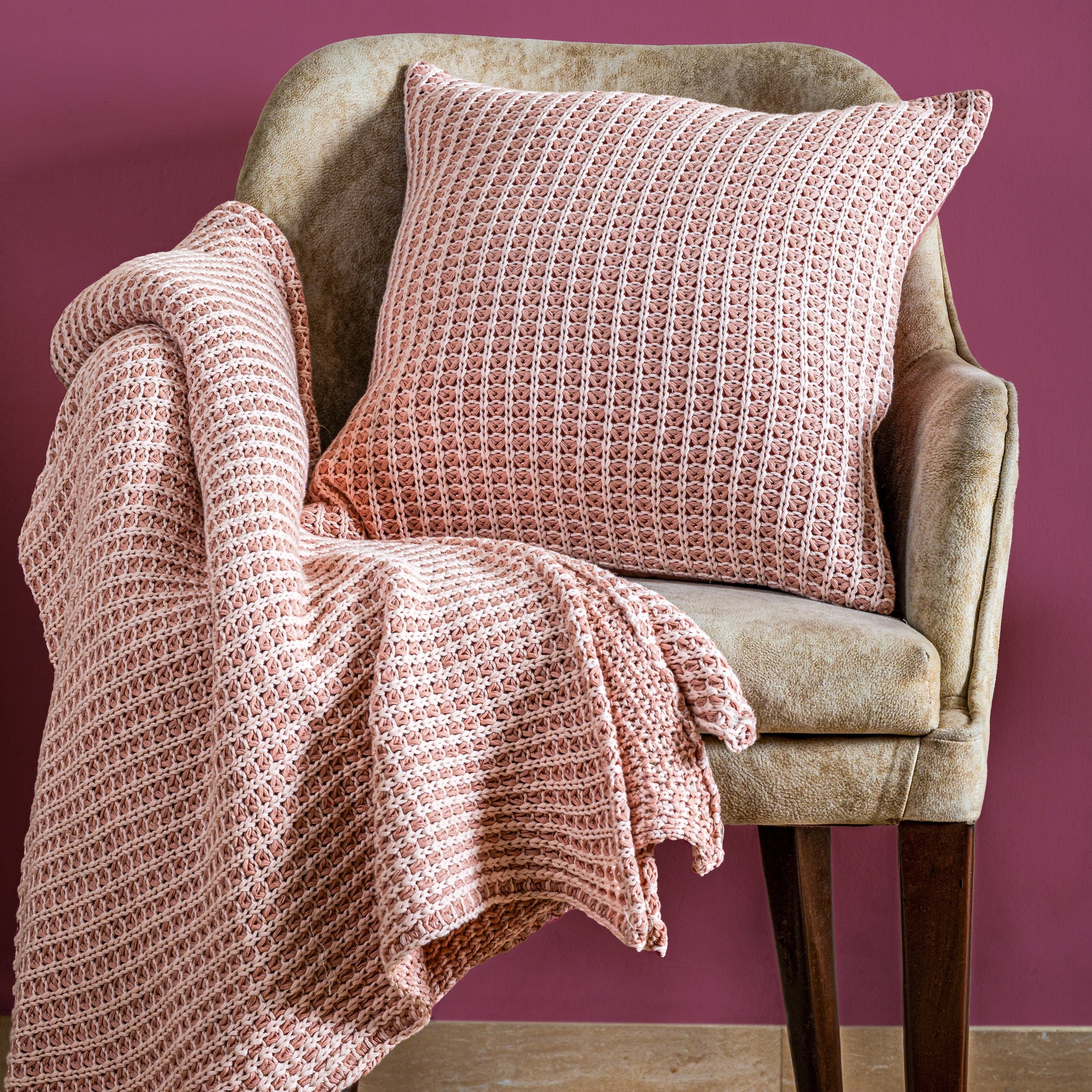 Blush Weave Cushion Cover