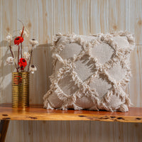 Diamond Fringe Cushion Cover