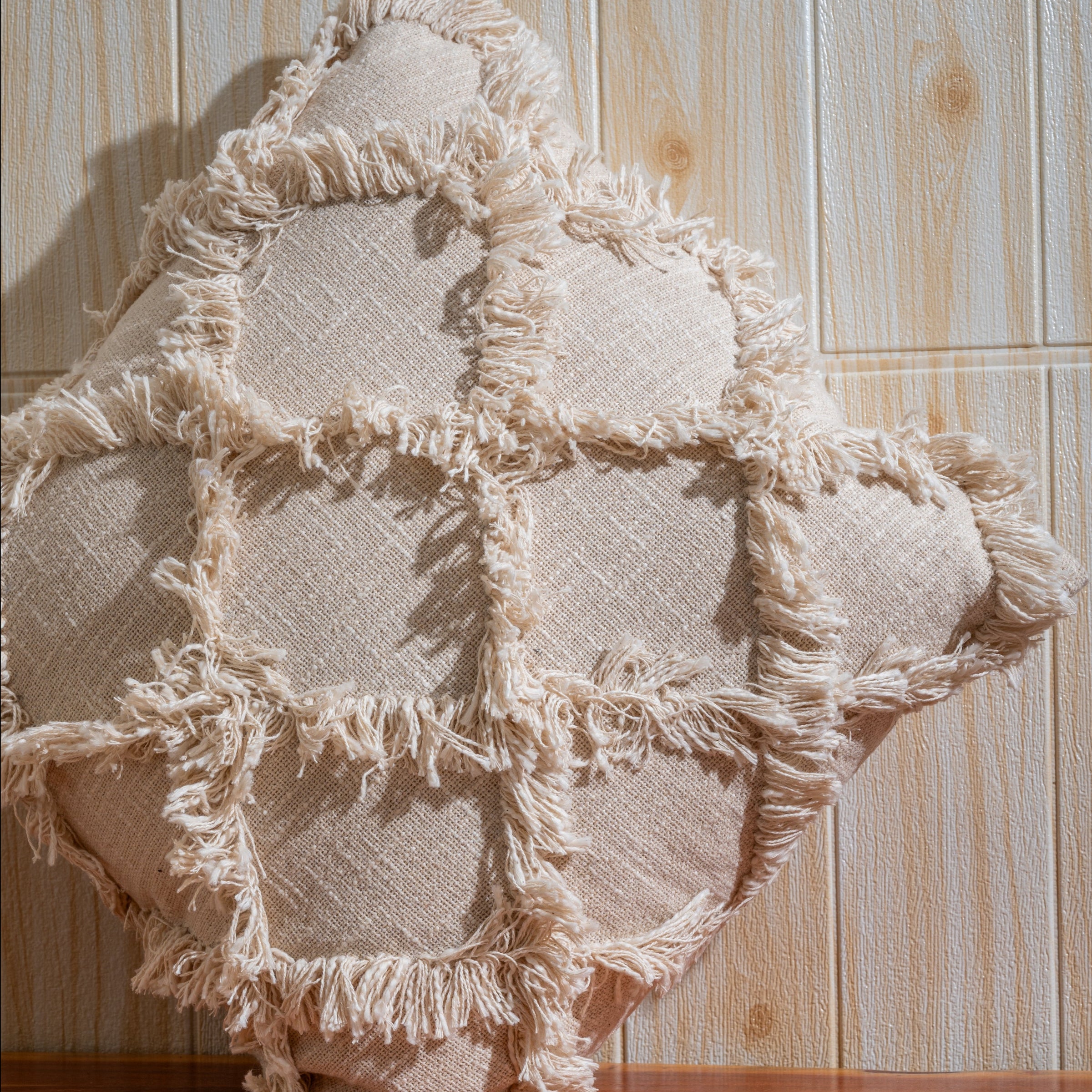 Diamond Fringe Cushion Cover