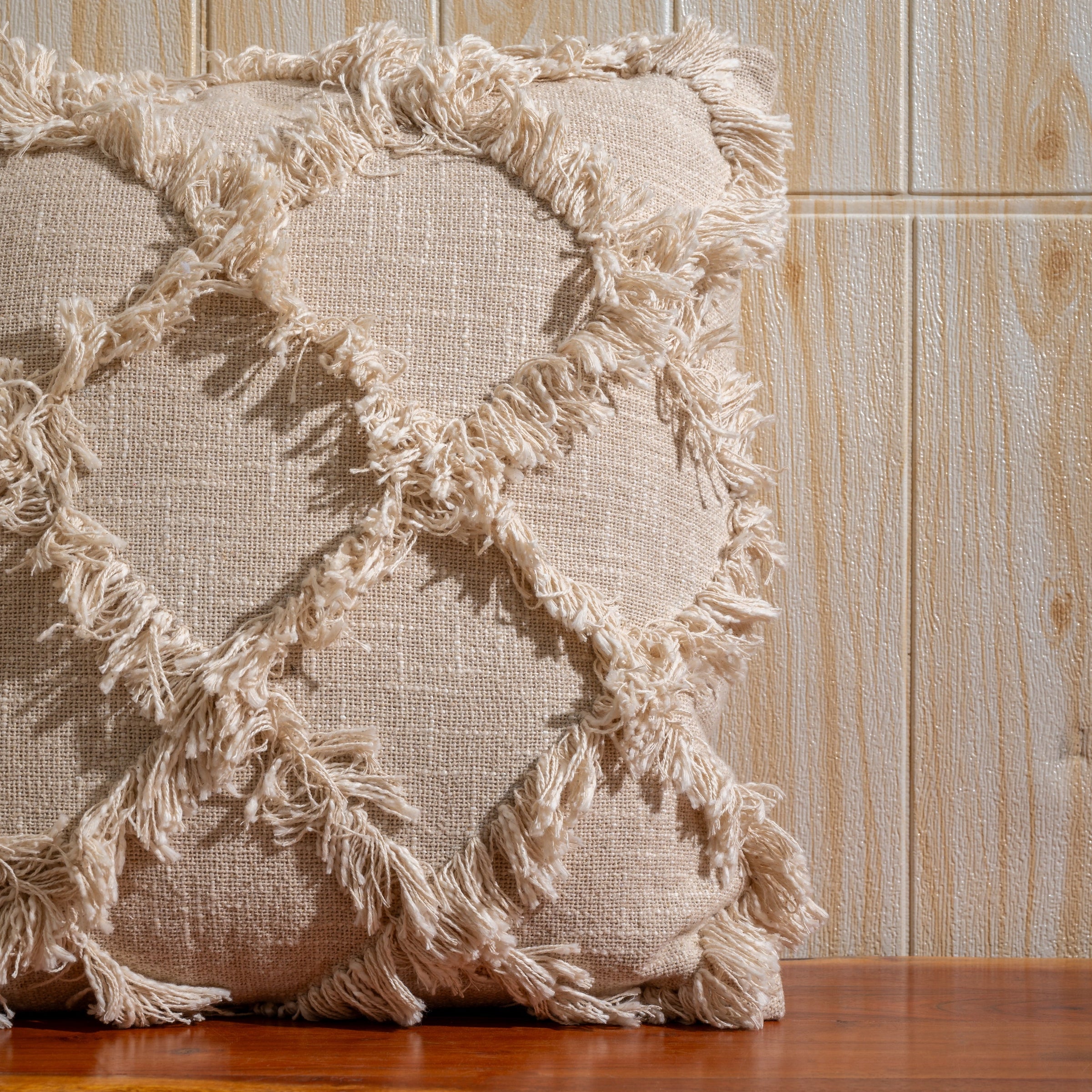 Diamond Fringe Cushion Cover