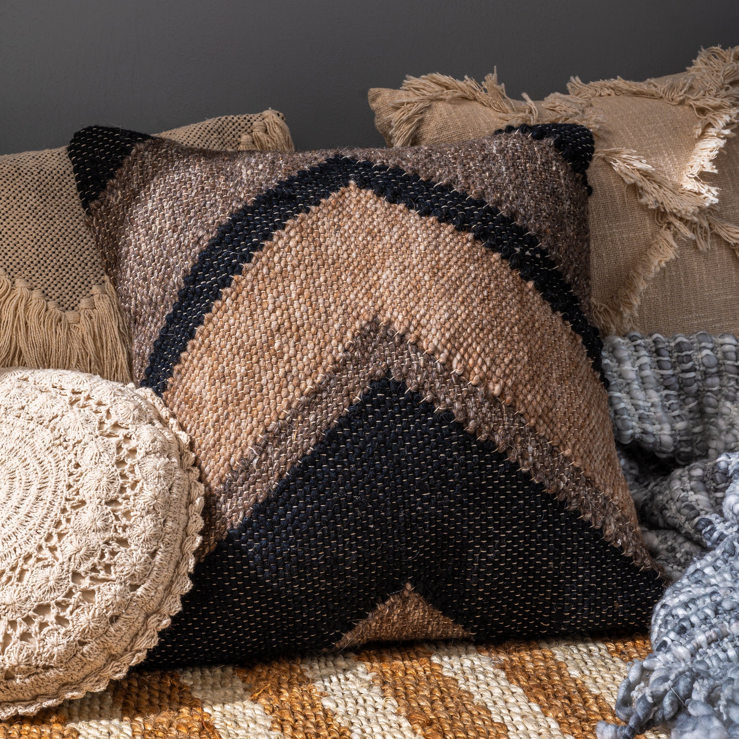 Earthy Textured Cushion Cover